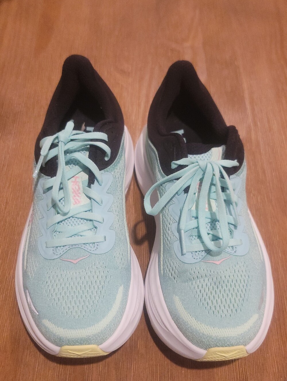 Hoka Women's Mint Blue and Black Running Shoes with Pink Logo 9.5B - Picture 5 of 10